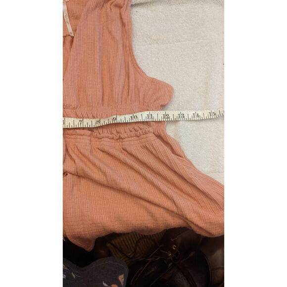 Free People Beach Bound Rouched Sleeveless Top, Pink/Peach, XS - Picture 7 of 8